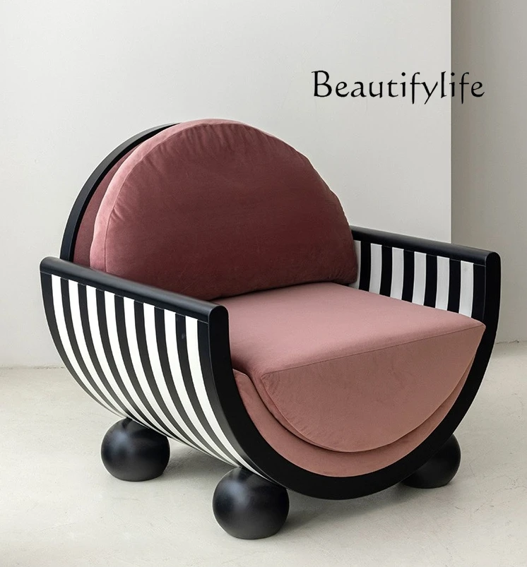 French Modern Single Living Room Personalized Single Sofa Bedroom Leisure Light Luxury Design Sofa
French Modern Single Living Room Personalized Single Sofa Bedroom Leisure Light Luxury Design Sofa