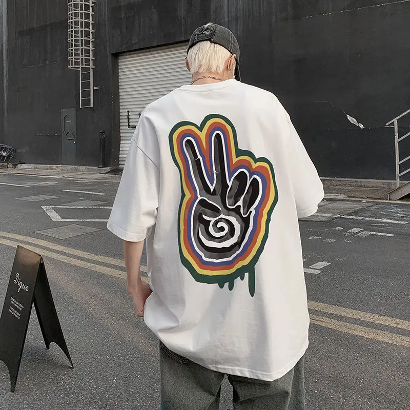 Pure cotton American high street painted graffiti short sleeved men's summer trendy hip hop half sleeved T-shirts men clothing
Pure cotton American high street painted graffiti short sleeved men's summer trendy hip hop half sleeved T-shirts men clothing