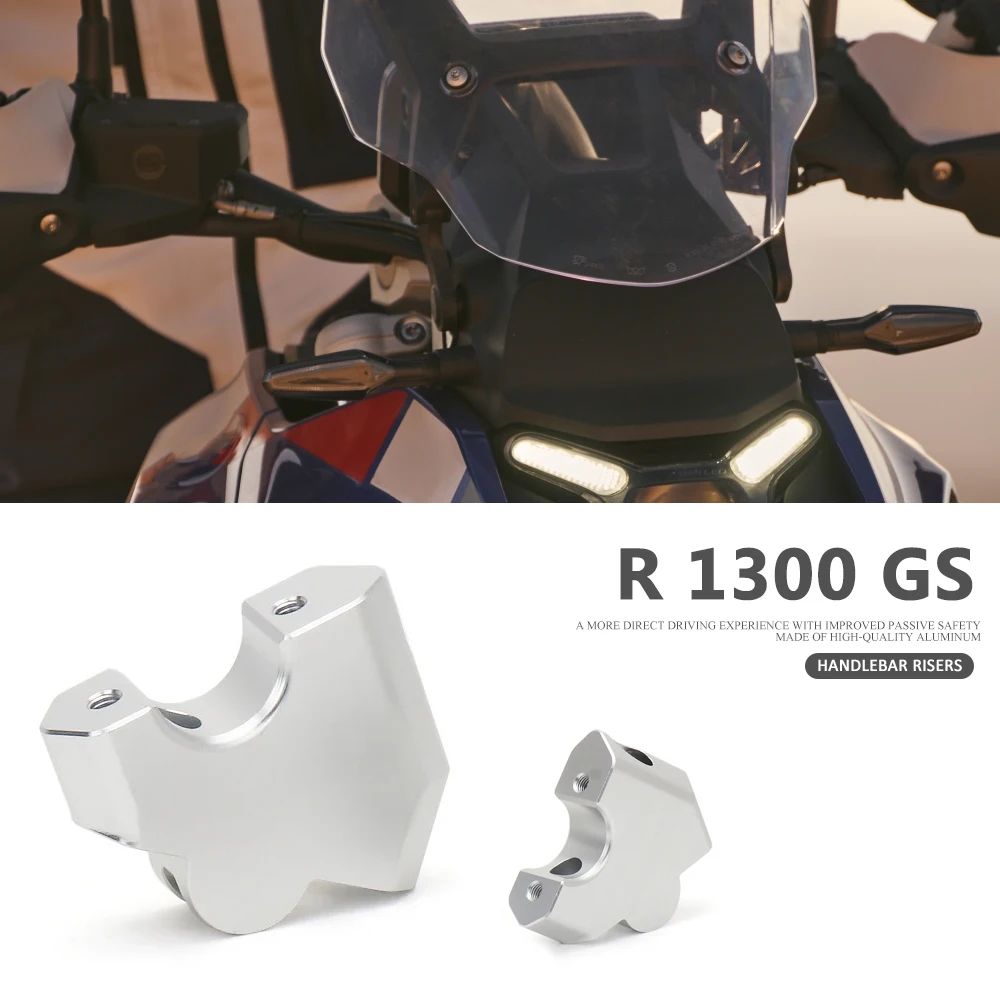 

2023 2024 For BMW R1300GS r1300gs R 1300 GS R1300 GS Motorcycle Handlebar Riser Drag Handle Bar Clamp Extend Adapter Silver