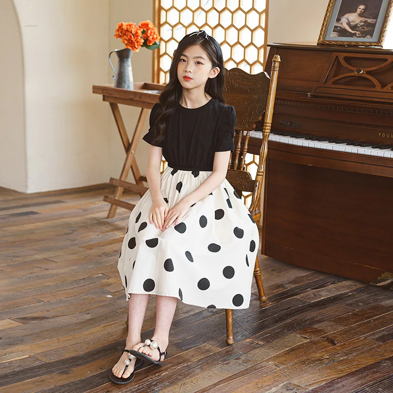 10 12 years Elegant Polka Dot Dreses for Girls Summer 2022 Fashion Chic Teen Girls Casual Dress
10 12 years Elegant Polka Dot Dreses for Girls Summer 2022 Fashion Chic Teen Girls Casual Dress