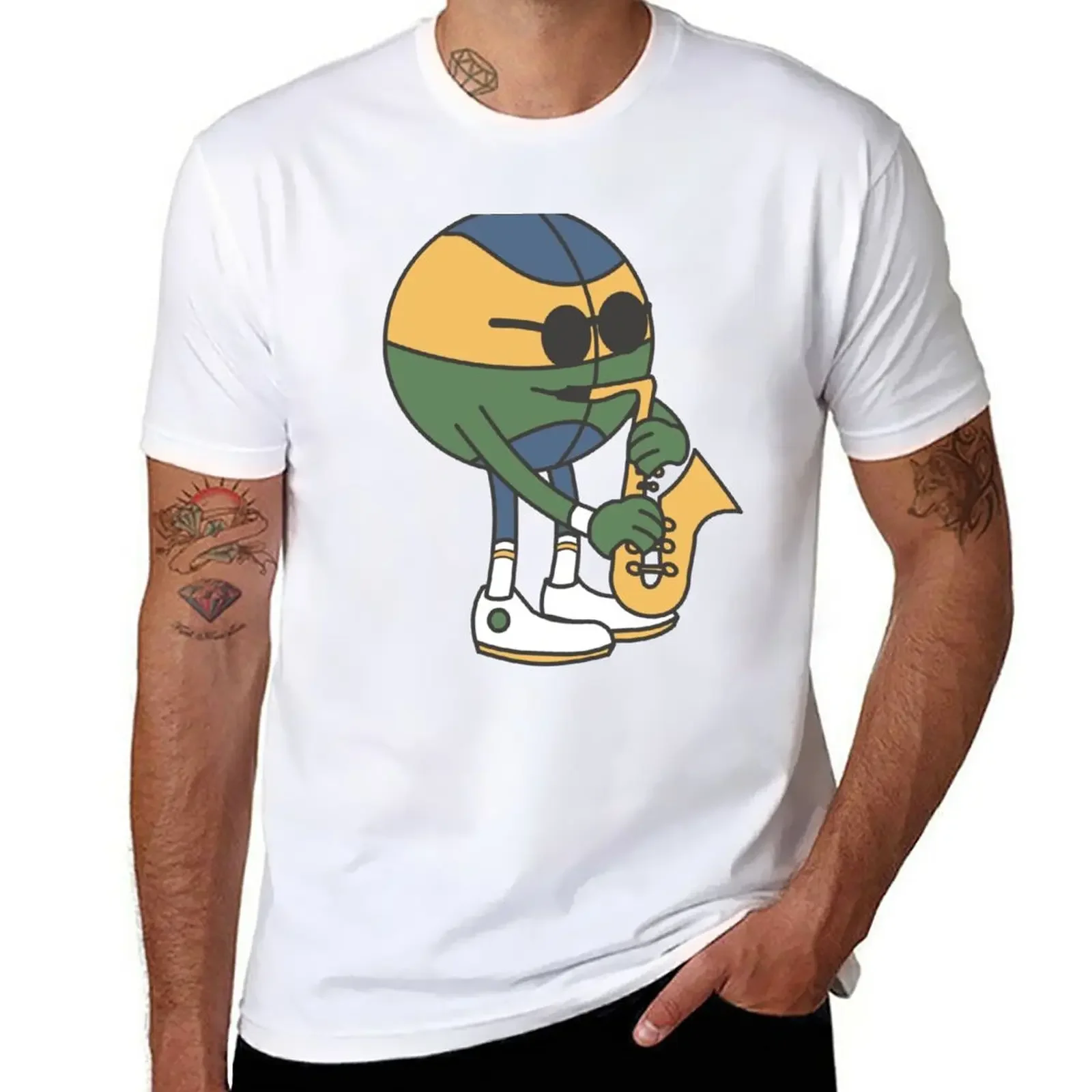 

Jazz Basketball Man T-Shirt funnys sports fans mens big and tall t shirts