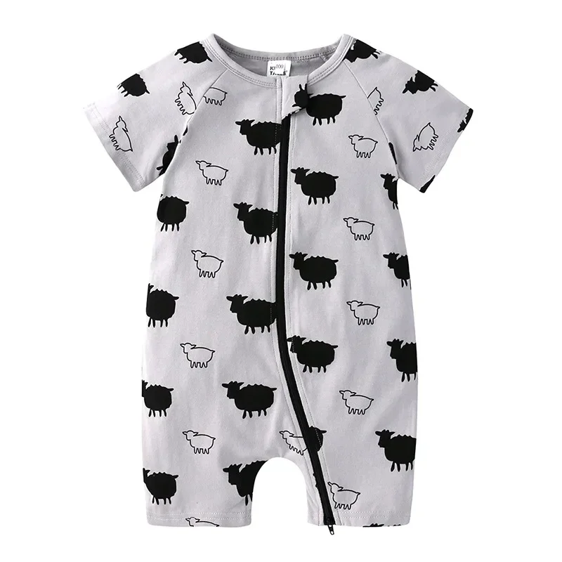 

Детский костюм, Хлопковая пижама, комбинезон с коротким рукавом для девочек от 0 до 3, 6, 12 и 24 месяцев, летние комбинезоны для мальчиков, одежда для сна