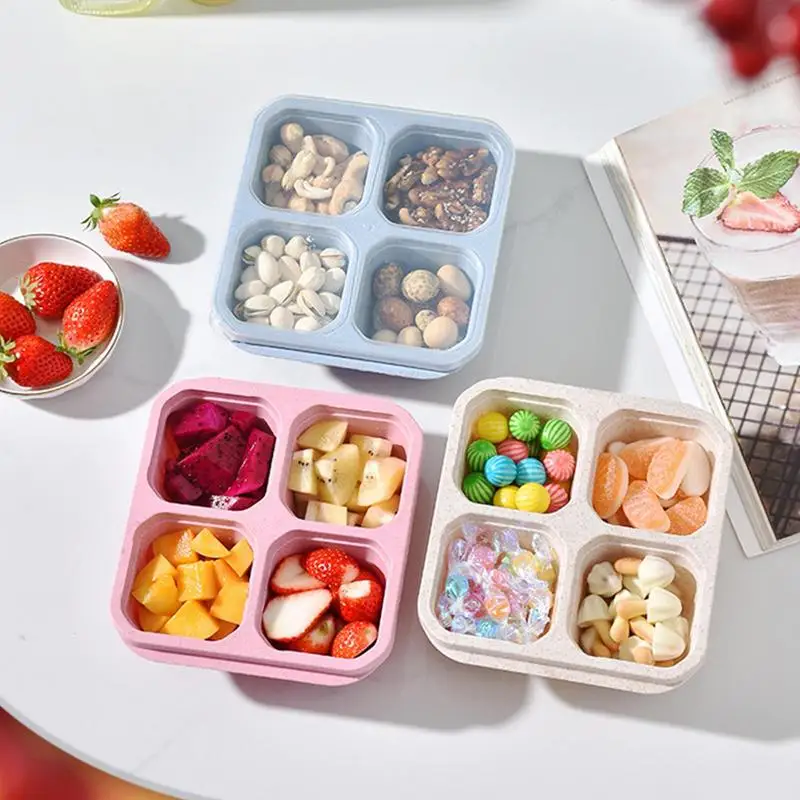Bento Snack Boxes Reusable 4 Compartments Leakproof Multi Usage Food Meal Prep Container For School Work Travel Dishwasher Safe
Bento Snack Boxes Reusable 4 Compartments Leakproof Multi Usage Food Meal Prep Container For School Work Travel Dishwasher Safe