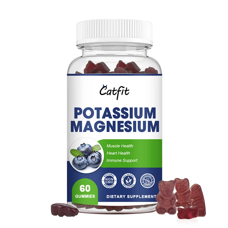 

Catfit Potassium Magnesium Capsules Cardiovascular Cellular Immune Health Sleep Quality Electrolyte Balance Muscle Cramps Diet