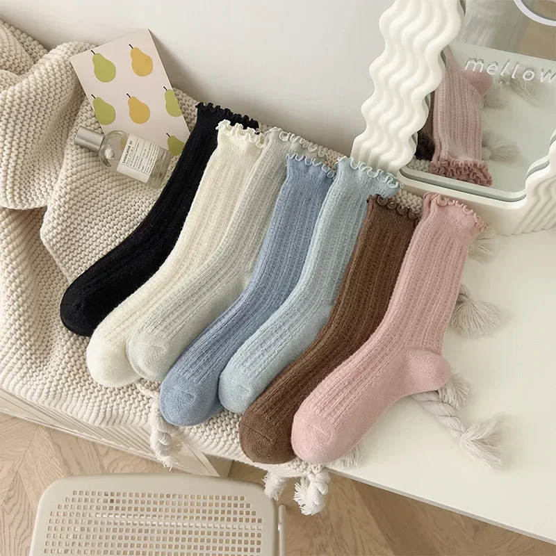 Autumn Solid Kawaii Ruffle Cute Cashmere Long Fashion Socks Winter Color Wool 2024 Warm Thermal Women Socks Socks Thick Japanese
Autumn Solid Kawaii Ruffle Cute Cashmere Long Fashion Socks Winter Color Wool 2024 Warm Thermal Women Socks Socks Thick Japanese