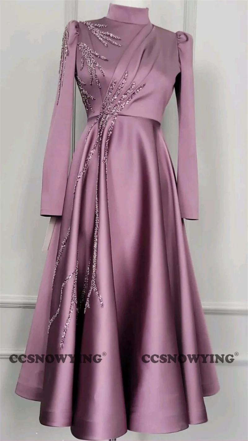 Satin Appliques Hijab Muslim Evening Dresses Long Sleeve High Neck Islamic Formal Party Gown Women Arabic Dubai Robes De Soirée
Satin Appliques Hijab Muslim Evening Dresses Long Sleeve High Neck Islamic Formal Party Gown Women Arabic Dubai Robes De Soirée