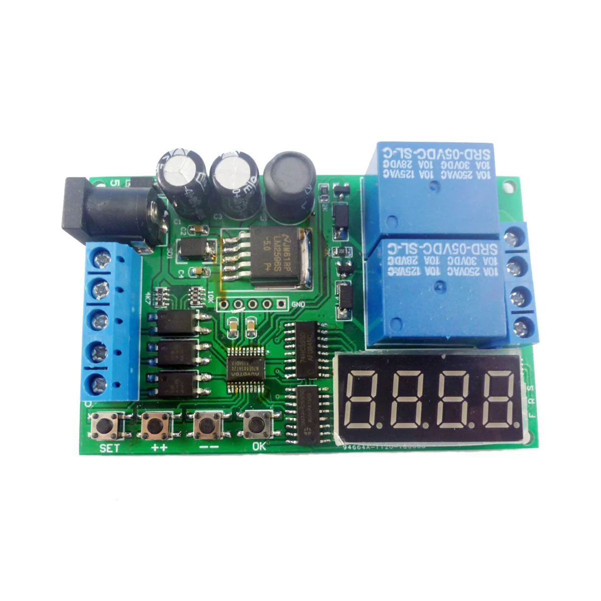 

IO53A02 DC 5-24V Cycle Delay Relay Module 0.1S-999Min Adjustable Time Control Switch Motor Forward Reverse Controller
