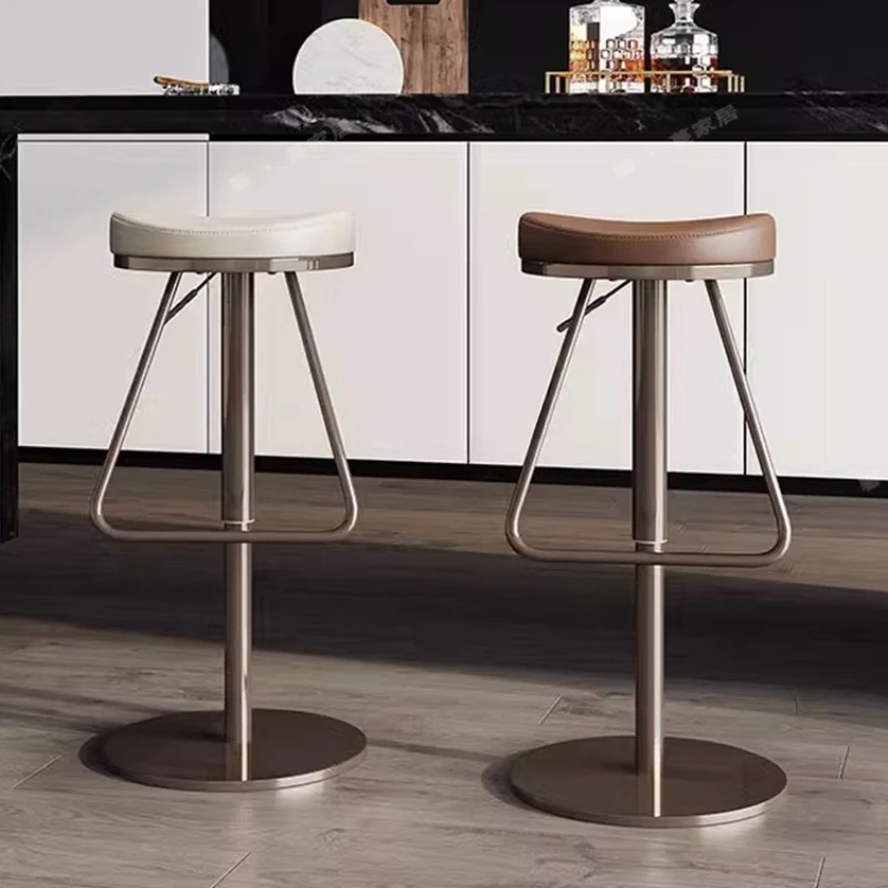 

Reception Home Designer Bank Bar Stools High Nordic Backrest Kitchen Counter Stools Modern metal Chair Cadeira Furniture XR50BY