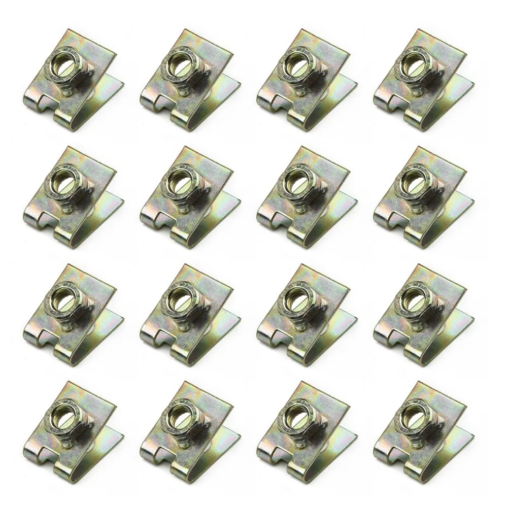 20X Car U Shape Clips Speed Nuts Fastener Rivet M6 Auto Pannel Fender 6mm Screw Base Nut Mounting Retainer U-Clip
20X Car U Shape Clips Speed Nuts Fastener Rivet M6 Auto Pannel Fender 6mm Screw Base Nut Mounting Retainer U-Clip