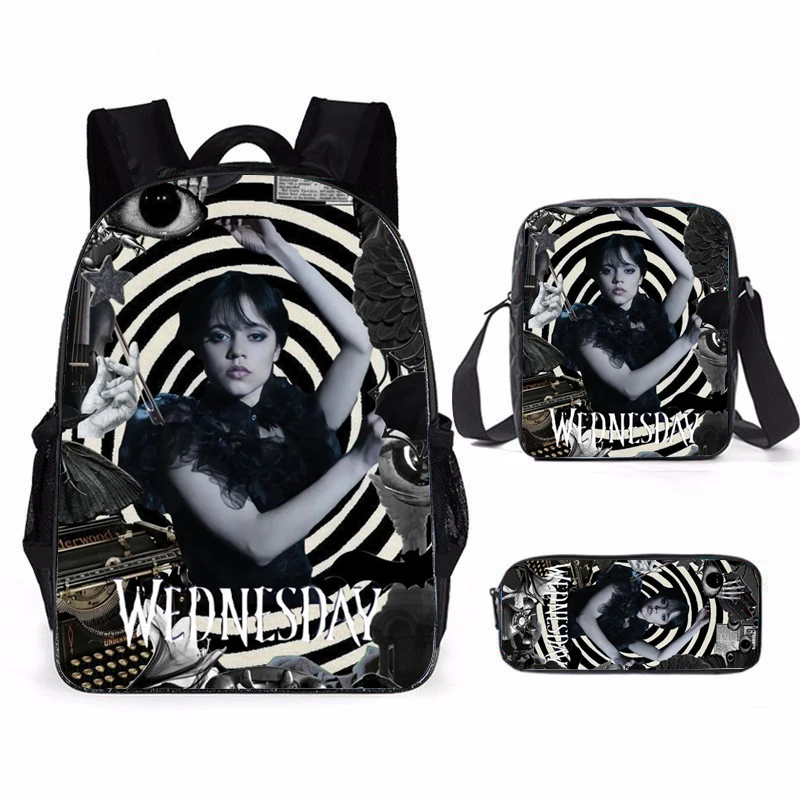3pcs Mochila Wednesday Addams Print Backpack Student Schoolbag Outdoor Backpacks Children's Bags Fashion Shoulder Bag Travel Bag
3pcs Mochila Wednesday Addams Print Backpack Student Schoolbag Outdoor Backpacks Children's Bags Fashion Shoulder Bag Travel Bag