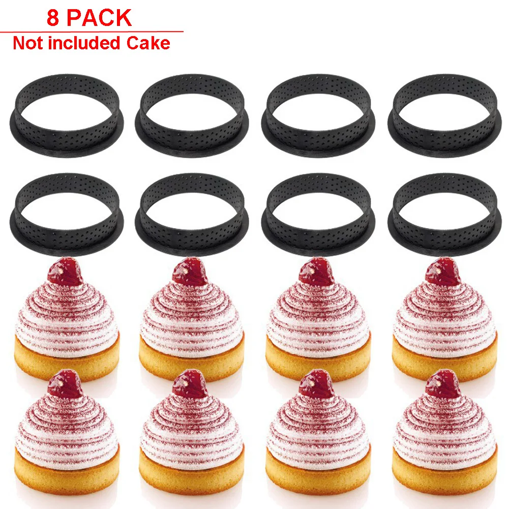 8Pcs DIY Tart Ring Mold Cake tools French Dessert Bakeware Cutter Round Shape Decorating Tool Perforated Mousse Circle New
8Pcs DIY Tart Ring Mold Cake tools French Dessert Bakeware Cutter Round Shape Decorating Tool Perforated Mousse Circle New