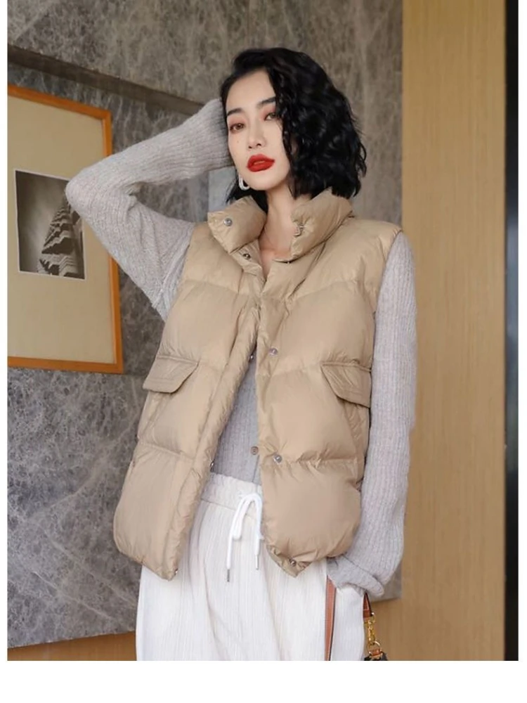 2023 New Women White Duck Down Vest Women's Ultra Light Duck Down Vest Jacket Autumn Winter Stand Collar Sleeveless Coat T198
2023 New Women White Duck Down Vest Women's Ultra Light Duck Down Vest Jacket Autumn Winter Stand Collar Sleeveless Coat T198