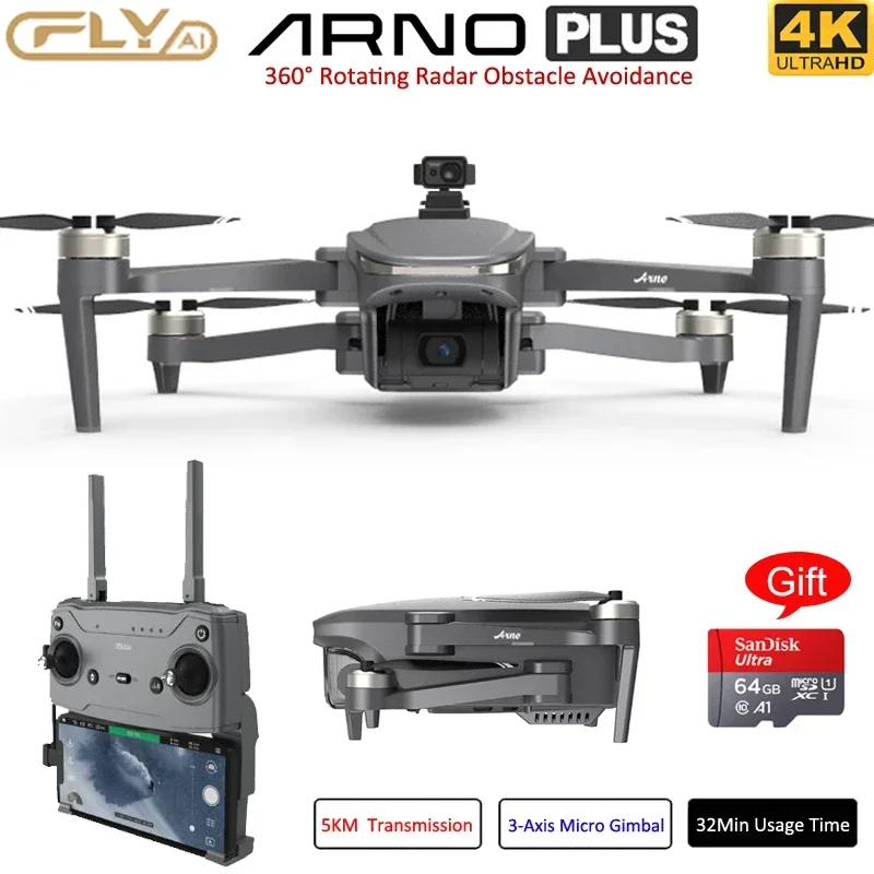 C-FLY ARNO Plus Дрон 4K камера 3-осевой микро кардан с вращающимся на 360 ° радаром обход препятствий GPS FPV 32 мин. 5 км Радиоуправляемый квадрокоптер
C-FLY ARNO Plus Дрон 4K камера 3-осевой микро кардан с вращающимся на 360 ° радаром обход препятствий GPS FPV 32 мин. 5 км Радиоуправляемый квадрокоптер