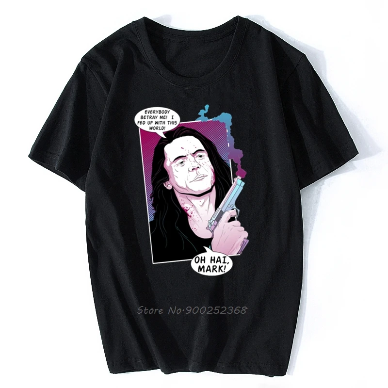 Classic Movie The Room Wiseau Tee Shirt Fashion Men Tops Graphic Print Cotton T Shirt Guys Punk Designer Streetwear Tees
Classic Movie The Room Wiseau Tee Shirt Fashion Men Tops Graphic Print Cotton T Shirt Guys Punk Designer Streetwear Tees