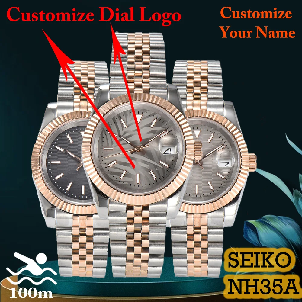 Customize Watch Dial For Men 39mm NH35 Watch Automatic Mechanical Watch Luxury Men's Watch Customize DIY your logo
Customize Watch Dial For Men 39mm NH35 Watch Automatic Mechanical Watch Luxury Men's Watch Customize DIY your logo