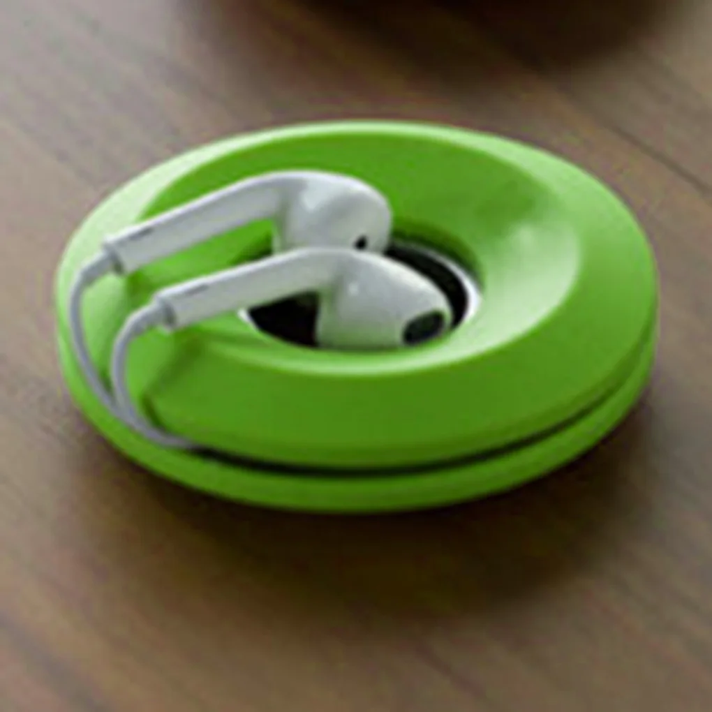 

Portable Donut Shaped Silicone Earbud Cable Reel Winder Earpiece Organizer USB Cable Manager