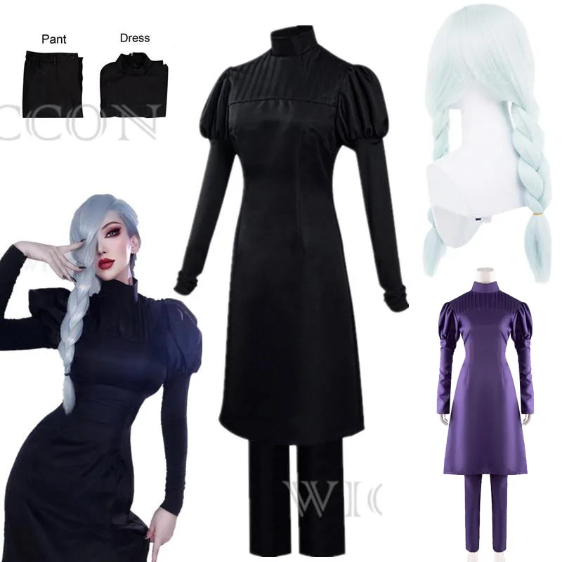 

Anime Jujutsu Kaisen Season 2 Mei Mei Cosplay Costume Braid Wig Black Dress Pants Tokyo Jujutsu High Uniform Shibuya Incident