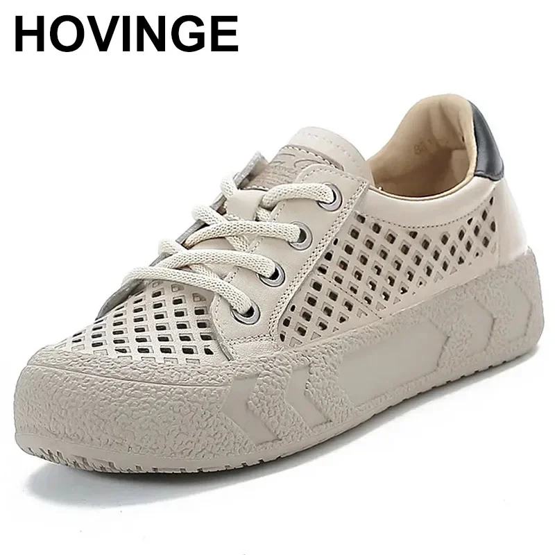 Fashion Women Flat Shoes Summer Hollow Breathable Lace-Up Casual Sneakers Women Genuine Leather Soft Sole Shallow Shoes
Fashion Women Flat Shoes Summer Hollow Breathable Lace-Up Casual Sneakers Women Genuine Leather Soft Sole Shallow Shoes