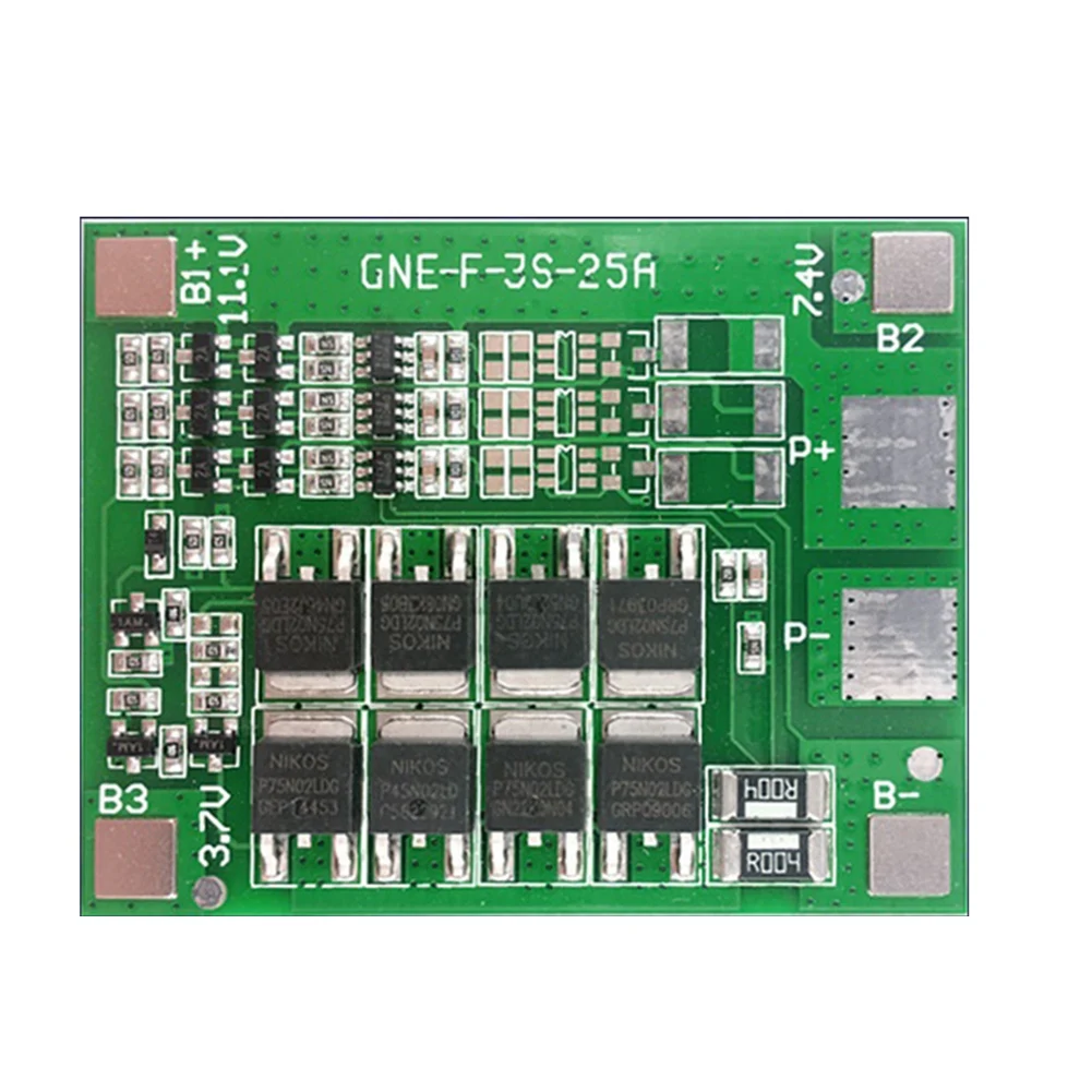 

3S 12V 25A Protection Board BMS Lithium Battery Charger with Power Battery Enhance PCB Protection Board