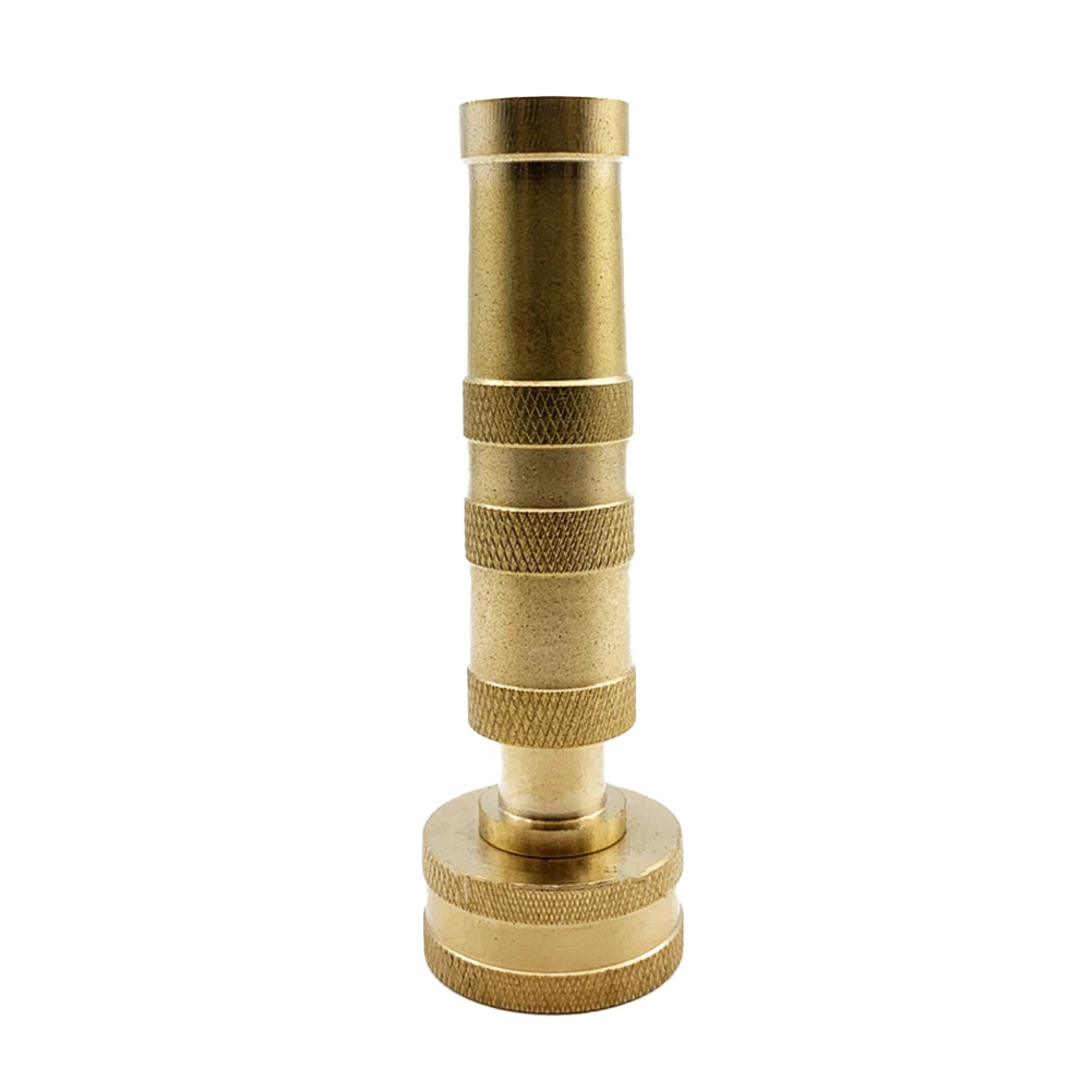 

Nozzle Brass Hose Nozzle Adjustable Garden Spray Solid Brass Wring Water Hose For Watering Garden Brass Construction