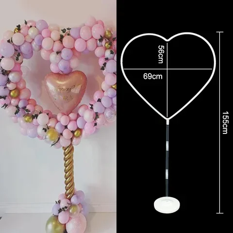 

Wedding Balloon Stand Heart Shape Ballon Holder Sticks Wedding Decorations Accessories Balloon Arch Support Column 1 Piece