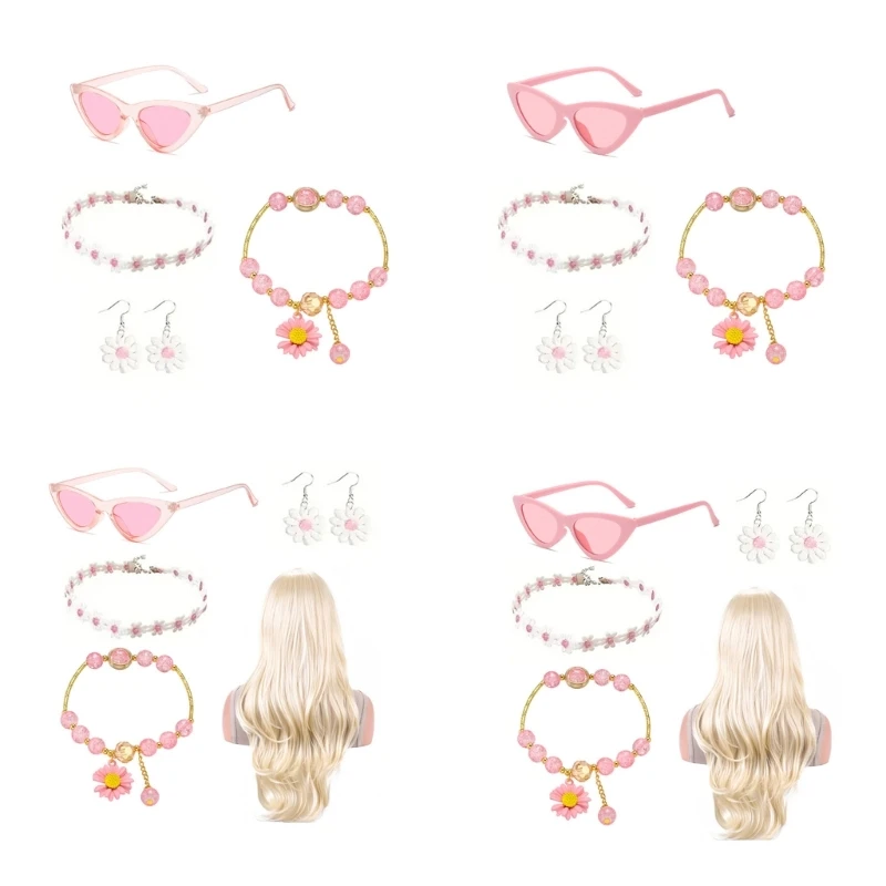 Girls Pink Costume Dress up Outfit with Accessory for Halloween Cosplays Party F0S4
Girls Pink Costume Dress up Outfit with Accessory for Halloween Cosplays Party F0S4