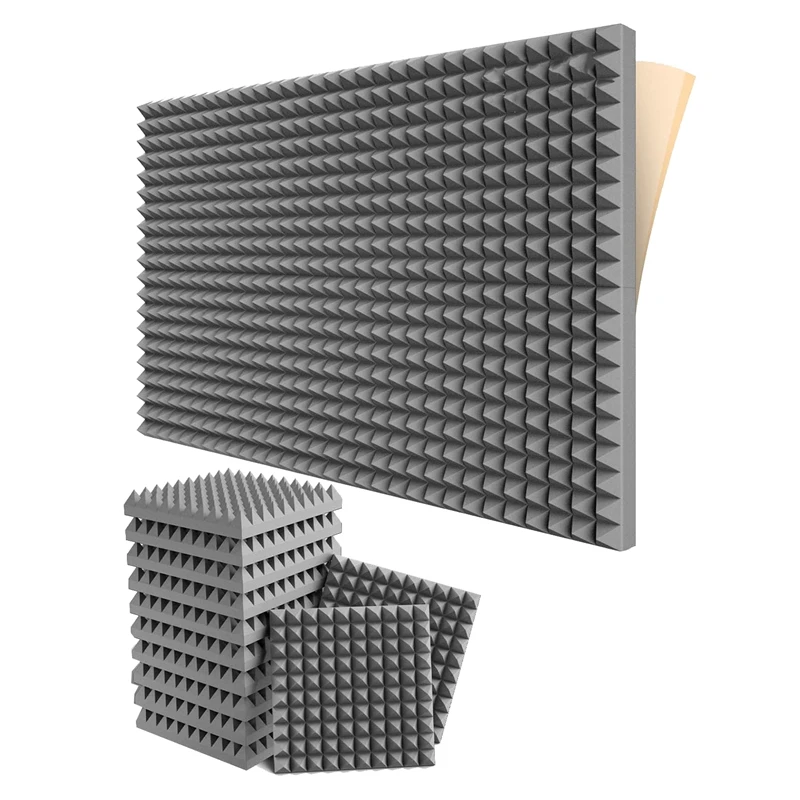 

24 Pack 2Inch X 12Inch X 12Inch Acoustic Panels Environmentally Friendly Foam Sound-Absorbing Siding For Home Studio Office