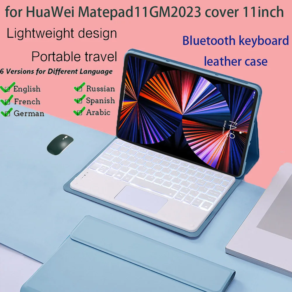 Bluetooth Keyboard leather case Cover for HuaWei Matepad11 inch GM2023 with Magnetic portable split Case Russian Hebrew french
Bluetooth Keyboard leather case Cover for HuaWei Matepad11 inch GM2023 with Magnetic portable split Case Russian Hebrew french