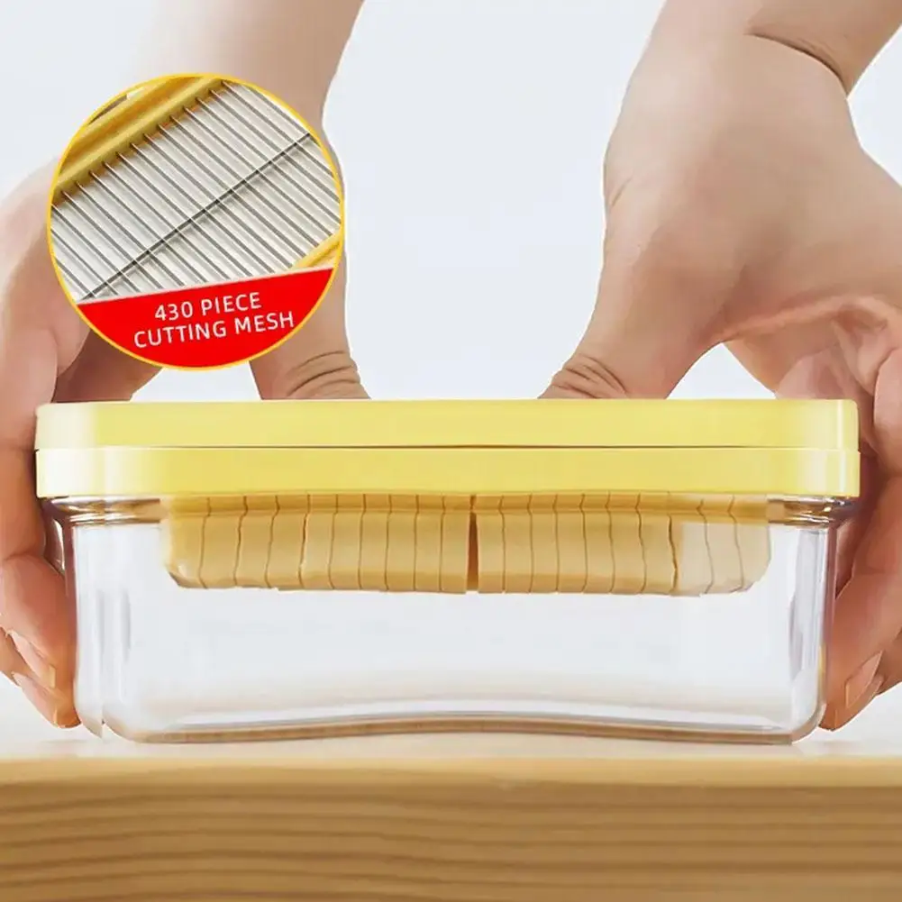 

Butter Cutting Storage Box With Lid Butter Cutter Refrigerator Crisper Container Storage Cheese Fresh-Keeping Box Butter Keeper