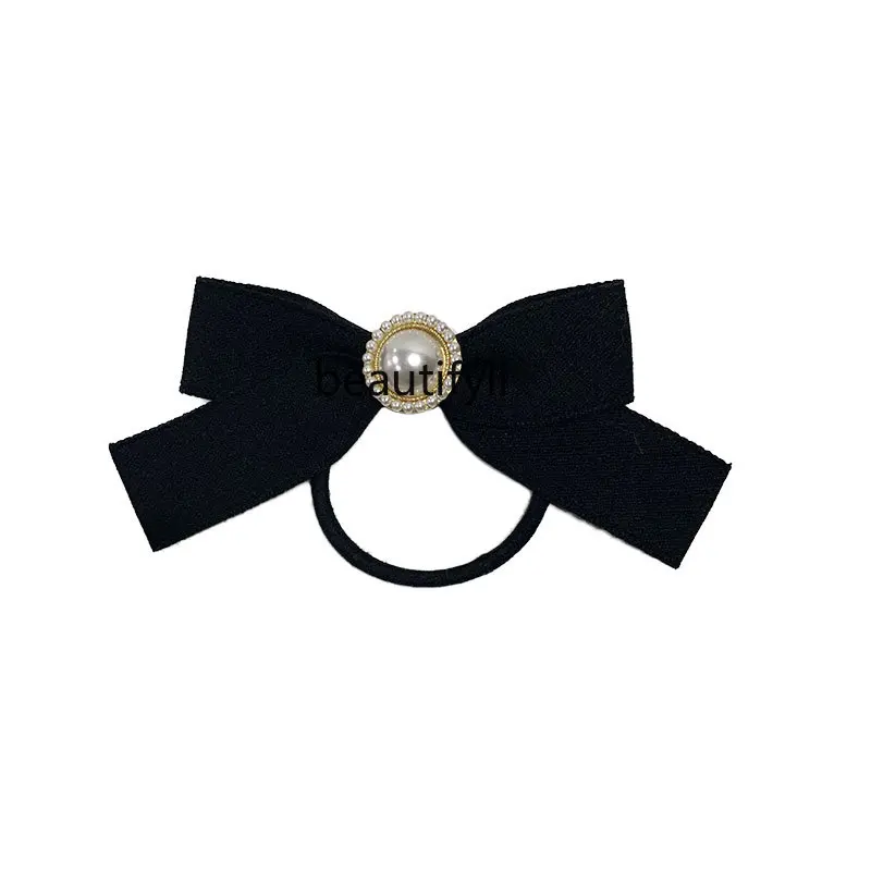 yj Black Bowknot Hair Ring ~ Vintage Pearl Hair Rope French Style Temperament Rubber Headband Head Rope
yj Black Bowknot Hair Ring ~ Vintage Pearl Hair Rope French Style Temperament Rubber Headband Head Rope