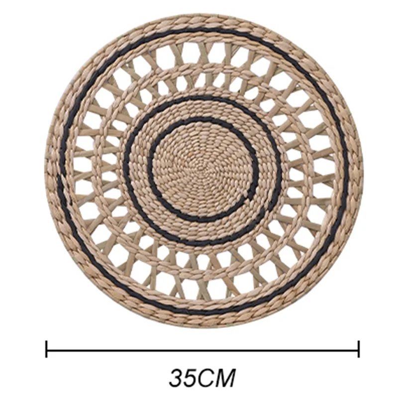 Handwoven Cattail Wall Decor & Dining Set 5 S215dde7ffb9a41ac81f80ebb478d5f6fq
