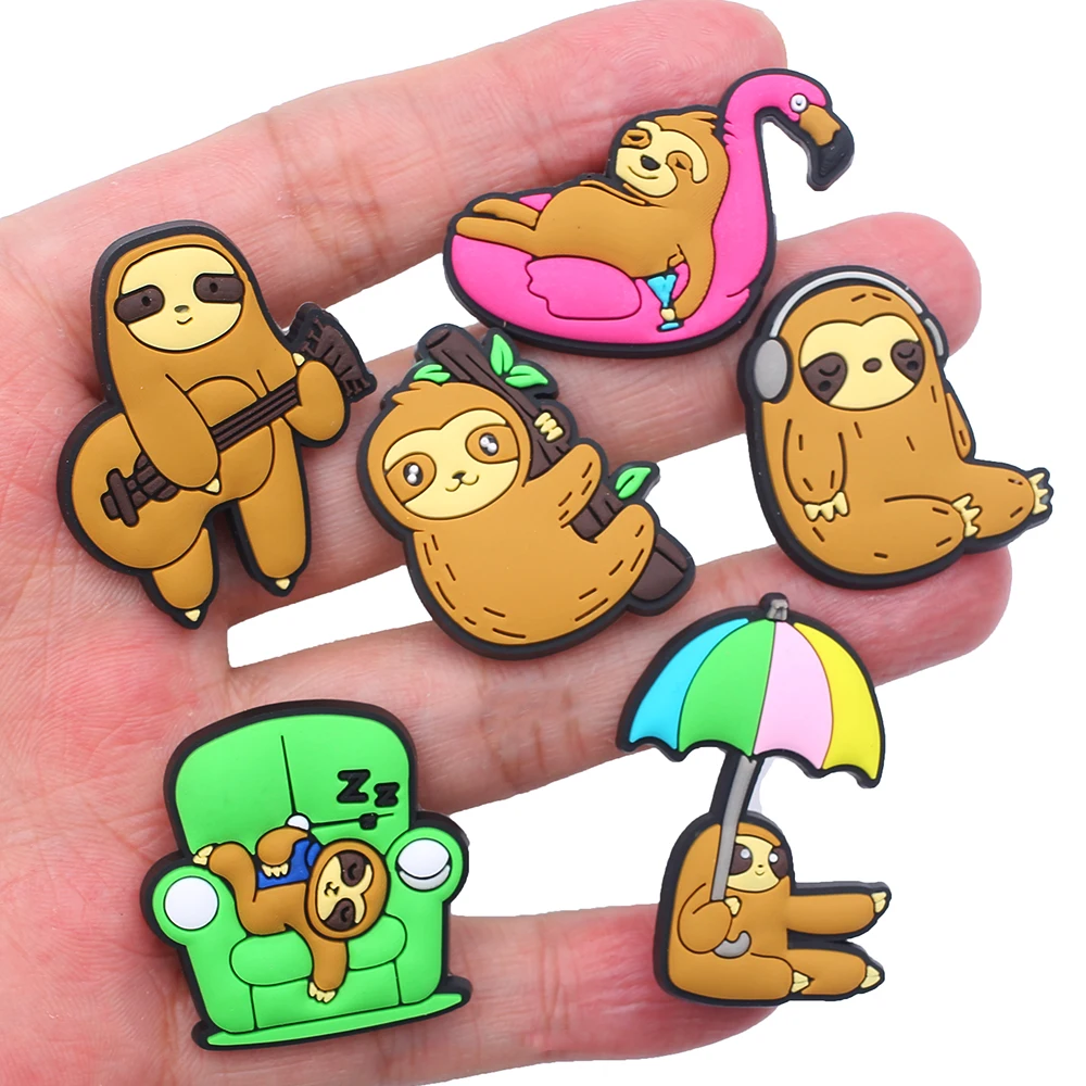 Single sale 1pcs Cute Sloth animal Series PVC Shoe Charms Accessories Shoe Decorations for Croc Jibz Unisex Party Gifts
Single sale 1pcs Cute Sloth animal Series PVC Shoe Charms Accessories Shoe Decorations for Croc Jibz Unisex Party Gifts