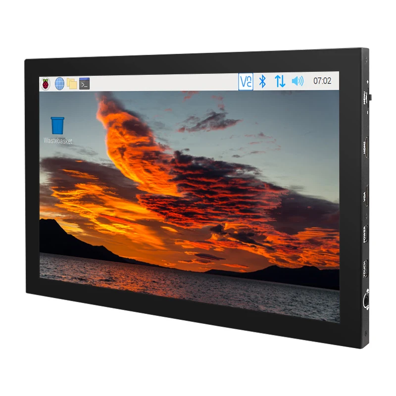 10.1 Inch IPS LCD for Raspberry Pi 5 / 4 Touch Screen 1024x600 / 1280x800 Display with Holder Monitor for Raspberry Pi 5 4B PC 10.1 Inch IPS LCD for Raspberry Pi 5 / 4 Touch Screen 1024x600 / 1280x800 Display with Holder Monitor for Raspberry Pi 5 4B PC
