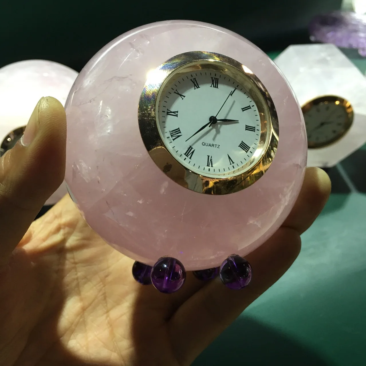 

Natural Pink Crystal Rose Quartz Rough Personalized Watch Crystal Hand-Carved Crafts Reiki Minerals Room Decoration Gifts