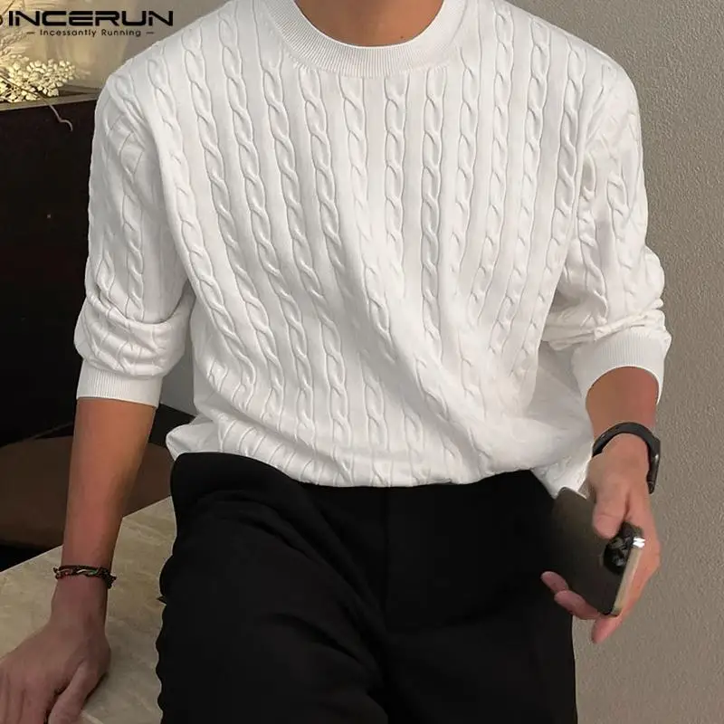 2024 Men Pullovers Solid Color Knitted O-neck Long Sleeve Spring Sweaters Streetwear Korean Fashion Casual Men Clothing INCERUN
2024 Men Pullovers Solid Color Knitted O-neck Long Sleeve Spring Sweaters Streetwear Korean Fashion Casual Men Clothing INCERUN