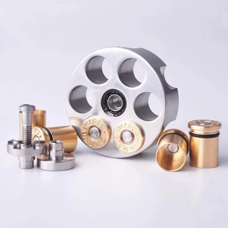 

EDC Stainless steel five-axis precision carving revolver fidget spinner finger decompression toy decompression game gift