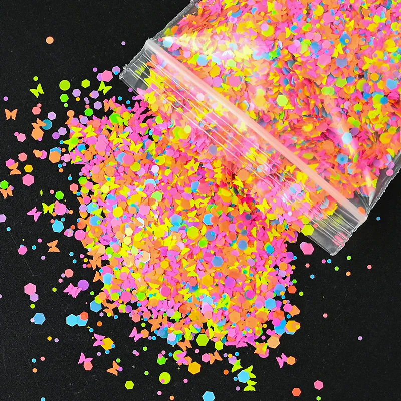 50g/Bag Dot/Butterfly Flakes Fluorescence Sequins 3D Mixed Color Nail Art Slices Gel Polish Resin Manicure Decorations DIY PD-20
50g/Bag Dot/Butterfly Flakes Fluorescence Sequins 3D Mixed Color Nail Art Slices Gel Polish Resin Manicure Decorations DIY PD-20
