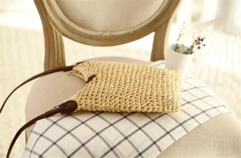 Travel Wicker Crossbody Tote - Hand Woven Bohemian Beach Shoulder Bag 18 S2168e20a1b6b468abb971827f4782172I