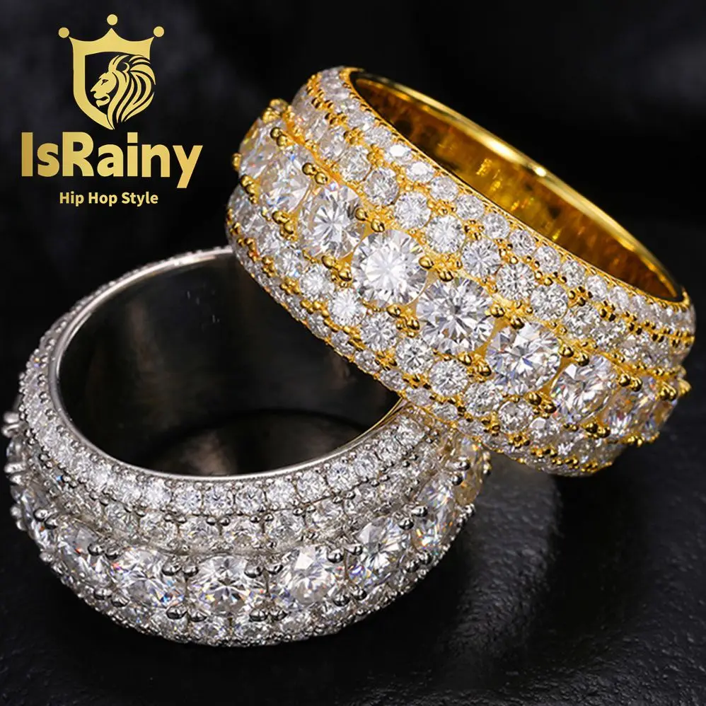 IsRainy Hip Hop Rock High Street 925 Sterling Silver VVS1 D Color Real GRA Moissanite Diamonds Ring Band Fine Jewelry Pass Test
IsRainy Hip Hop Rock High Street 925 Sterling Silver VVS1 D Color Real GRA Moissanite Diamonds Ring Band Fine Jewelry Pass Test