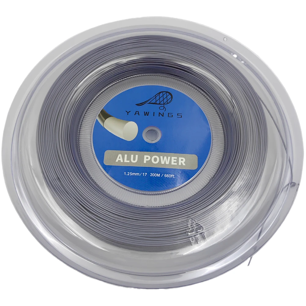 

Same as Luxilon quality Alu power quality tennis racket string reel grey color 200m 1.25mm