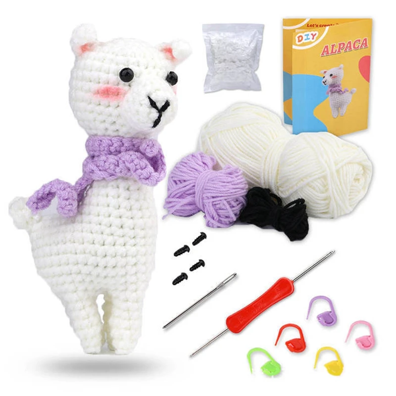 Набор для вязания крючком для начинающих, DIY Animal Alpaca Набор для вязания крючком с вязаными маркерами, инструкция
Набор для вязания крючком для начинающих, DIY Animal Alpaca Набор для вязания крючком с вязаными маркерами, инструкция