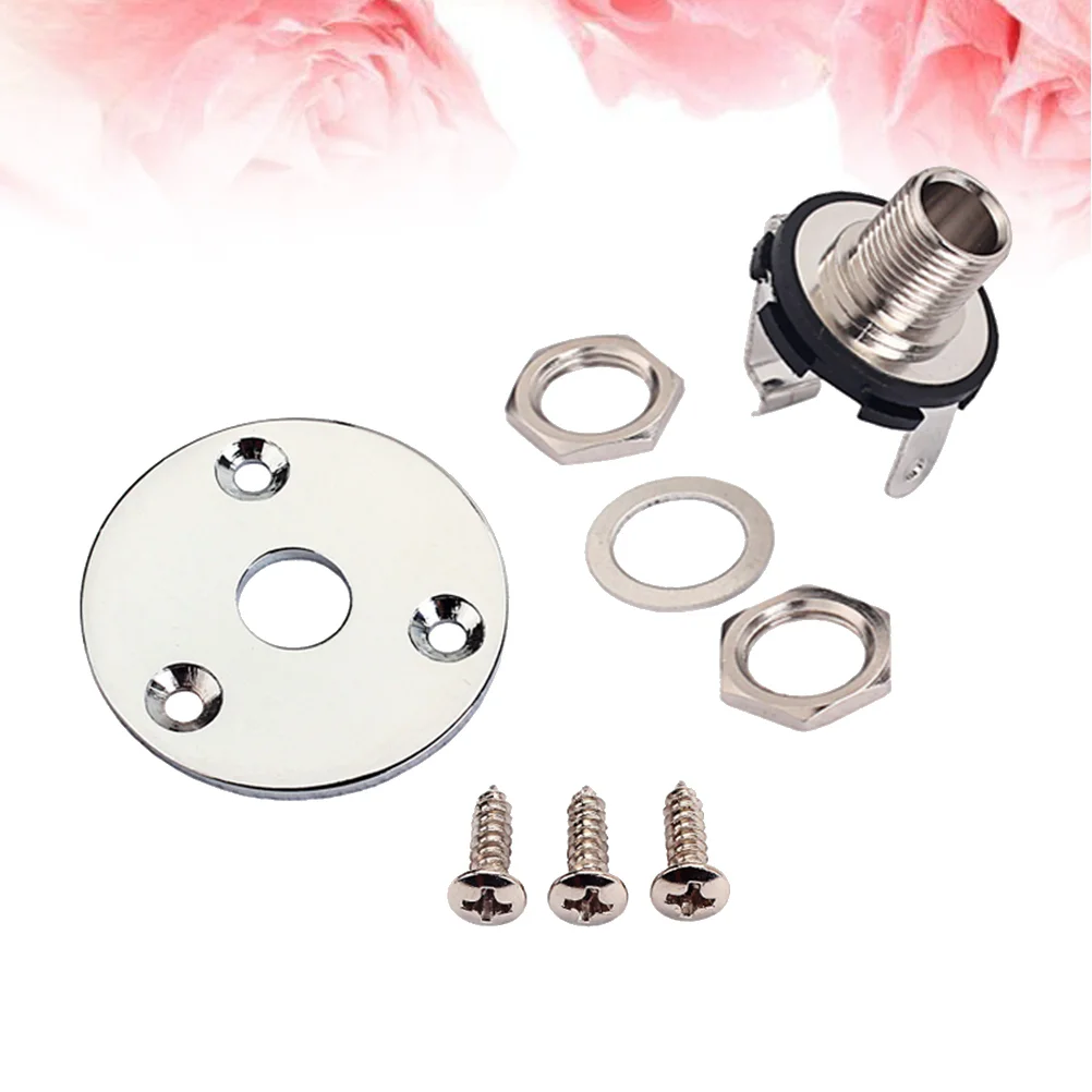 Guitar Jack Plate 1/ 4 Inch Guitar Jack Plug Socket Round Output Input Pickup Jack Socket with Screws for Electric Guitar Bass
Guitar Jack Plate 1/ 4 Inch Guitar Jack Plug Socket Round Output Input Pickup Jack Socket with Screws for Electric Guitar Bass