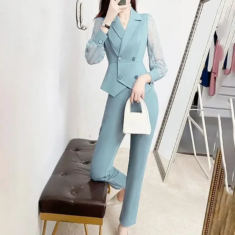 

Clothing Outerwear Women's Blazers Solid Female Coats and Jackets Blue Slim Winter Trend 2023 Clearance Free Shipping Deals Sale