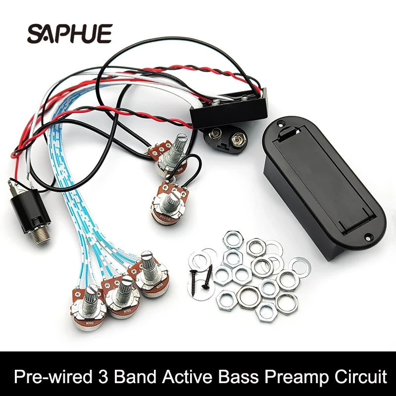 50 Set Pre-wired 3 Band Active Bass Circuit Active & Passive EQ Equalizer Electric Bass Preamp Circuit
50 Set Pre-wired 3 Band Active Bass Circuit Active & Passive EQ Equalizer Electric Bass Preamp Circuit