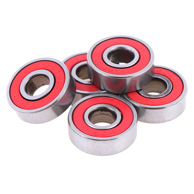 

5Pcs Red ABEC-7/ ABEC-5/ABEC-9 608RS Skateboard Roller Sealed Ball Bearings 8x22x7mm Dropshipping