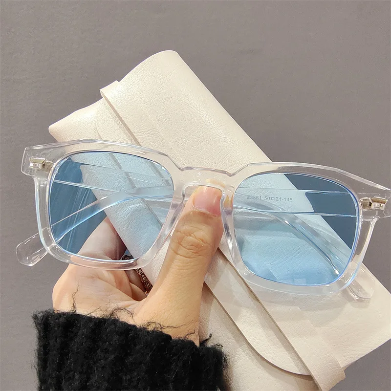 

Women's Vintage Square Frame Sunglasses Casual Vintage Ocean Lens Sun Glasses for Female Unisex Ins UV400 Outdoor Eyewear