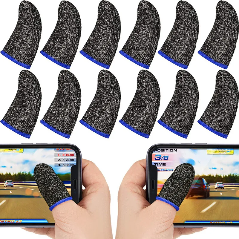 12PCS Finger Gloves for Gaming Mobile Game Controller Finger Thumb Sleeves Anti-Sweat Breathable Touchscreen Fingertips Cover 
12PCS Finger Gloves for Gaming Mobile Game Controller Finger Thumb Sleeves Anti-Sweat Breathable Touchscreen Fingertips Cover