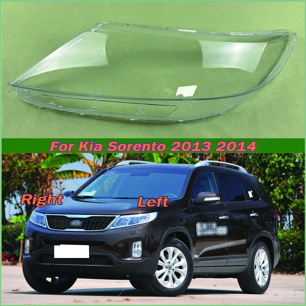 

For Kia Sorento 2013 2014 Front Headlamp Lamp Cover Transparent Headlight Shell Lens Plexiglass Replace The Original Lampshade