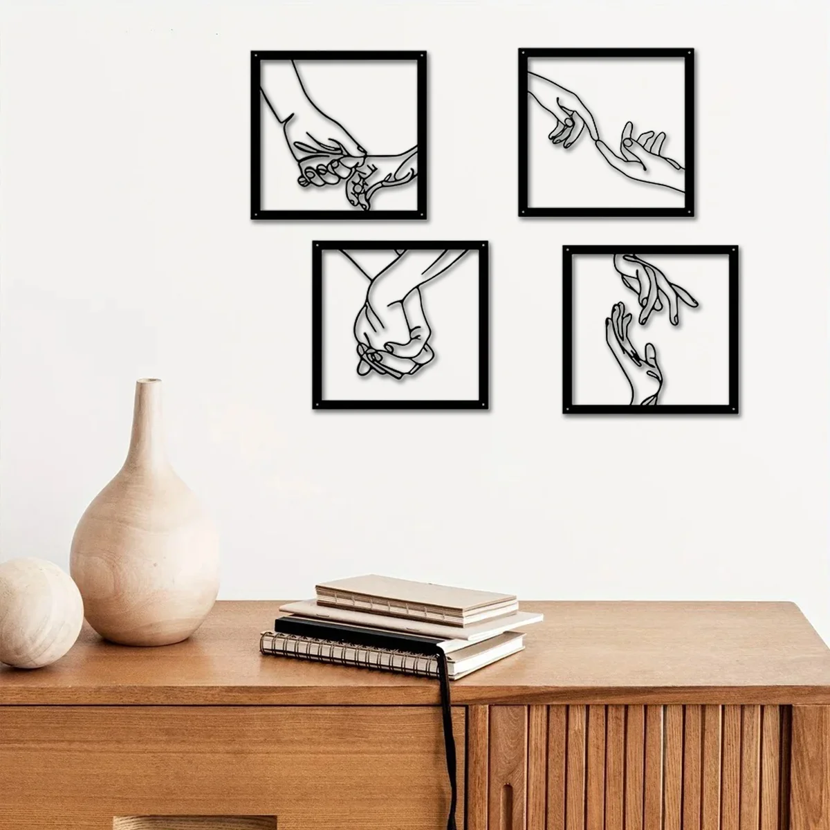 1pc Black Metal Iron Art Home Wall Hanging Decoration Simple Lines Holding Hands Art Silhouette Art Wall Decorations Background
1pc Black Metal Iron Art Home Wall Hanging Decoration Simple Lines Holding Hands Art Silhouette Art Wall Decorations Background