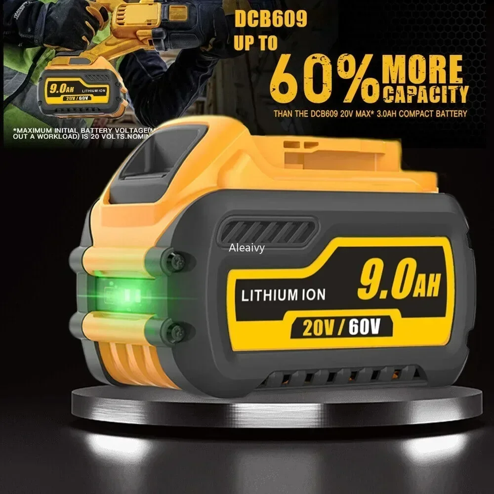 

DCB200 For Dewalt 60V DCB606 9000mAh 20V MAX Li-ion Battery DCB609 DCB205 DCB204 DCB206 DCB209 DCB182 Power Tool Battery